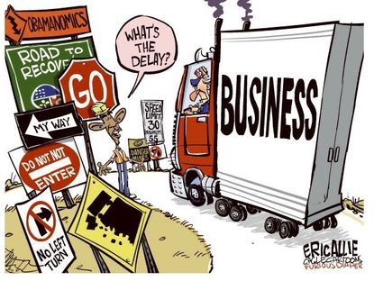 Obama's business roadblock