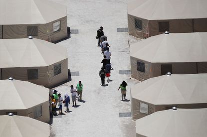 Tent encampent for separated immigrant children. 