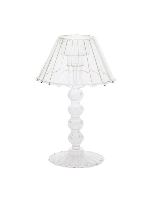 Scalloped Glass Lamp Tealight Holder
