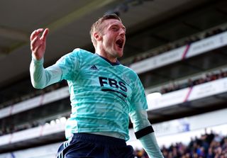 Leicester City’s Jamie Vardy celebrates scoring their side’s second goal of the game during the Premier League match at Selhurst Park, London. Picture date: Sunday October 3, 2021