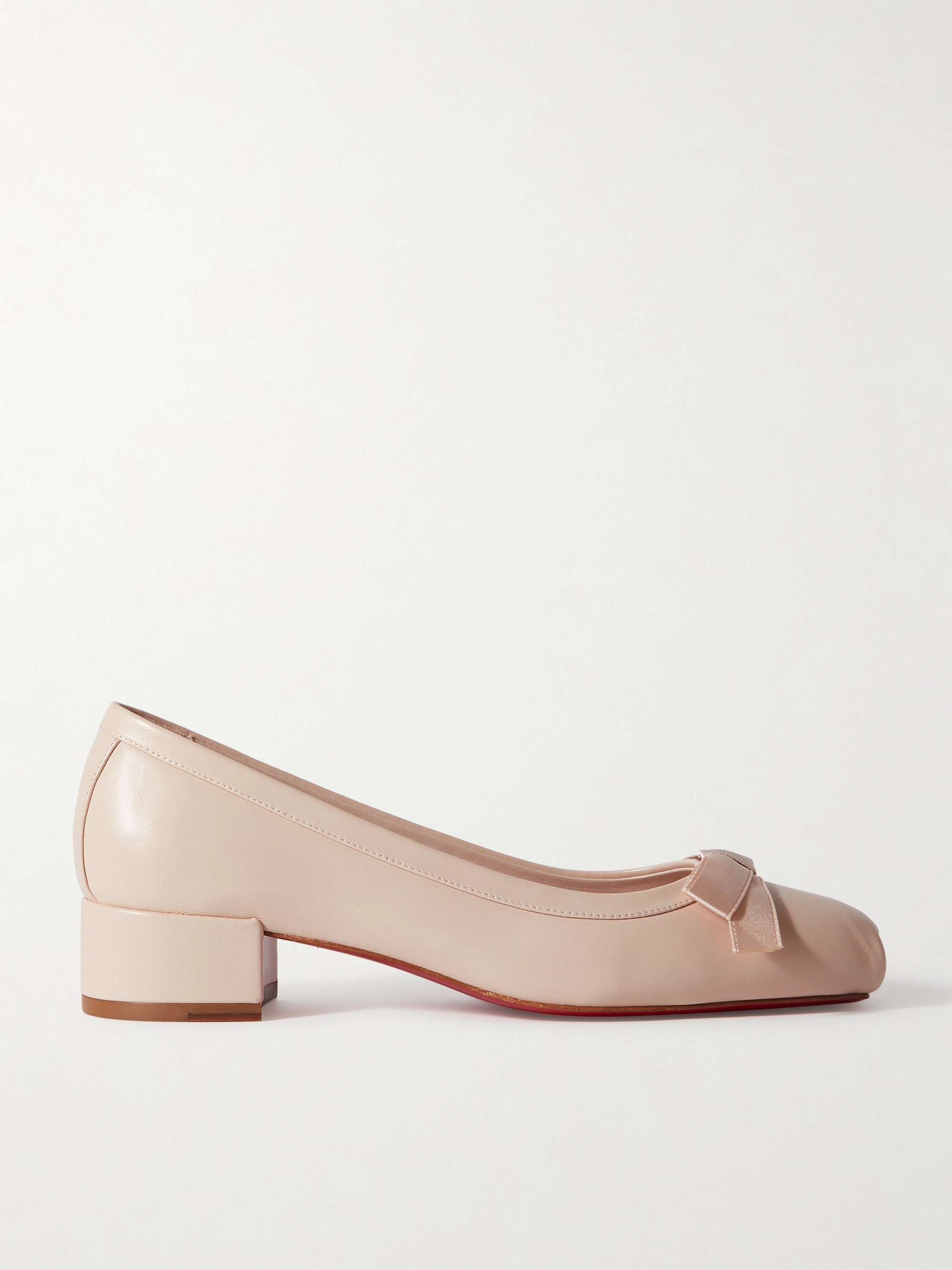 Mamaflirt 30 Bow-Embellished Leather Ballet Pumps