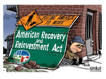 Editorial cartoon American recovery