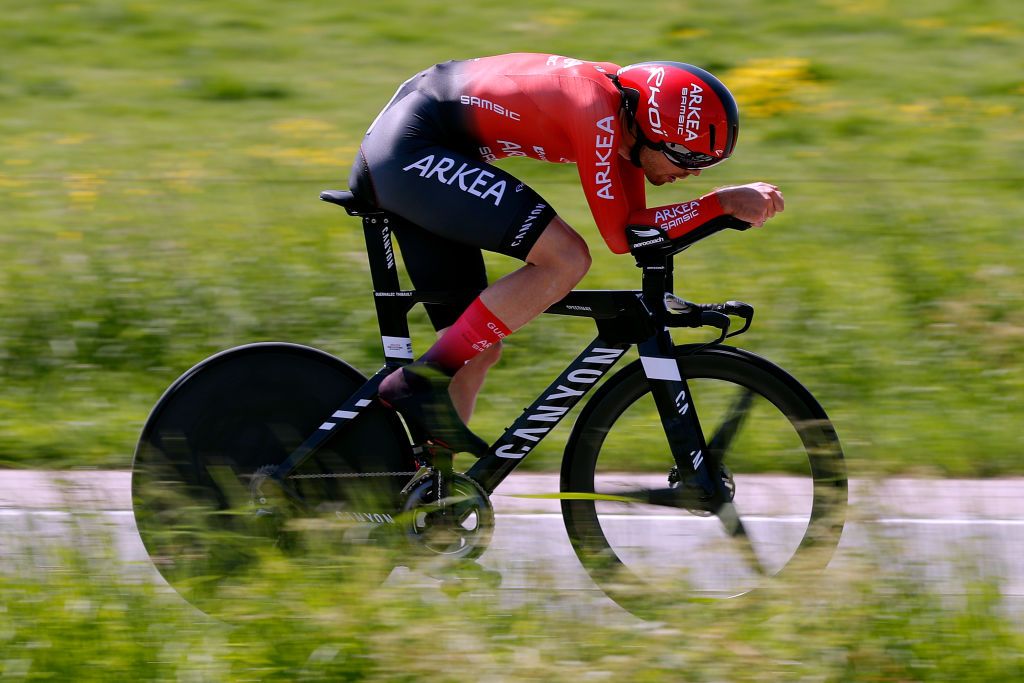 KNOKKEHEIST BELGIUM JUNE 10 Thibault Guernalec of France and Team Arka Samsic during the 90th Baloise Belgium Tour 2021 Stage 2 a 112km Individual Time Trial stage from KnokkeHeist to KnokkeHeist ITT baloisebelgiumtour on June 10 2021 in KnokkeHeist Belgium Photo by Bas CzerwinskiGetty Images