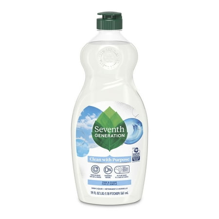 Seventh Generation Dish Soap Liquid, Free & Clear, 19 Oz