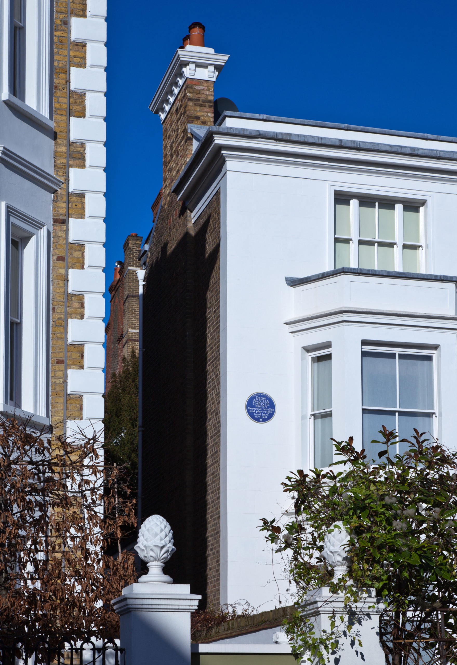 Agatha Christie's house in Sheffield Terrace, London.