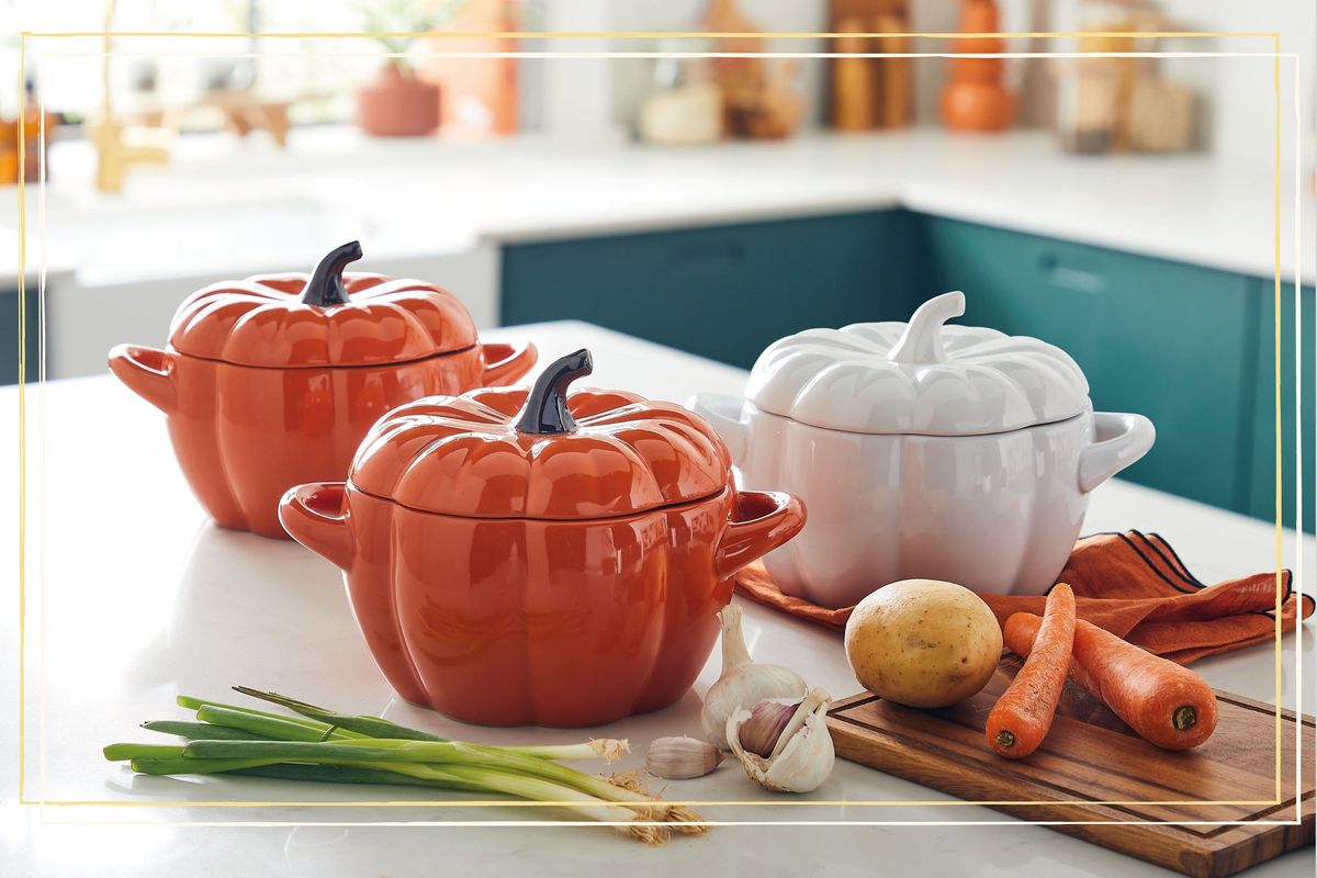 Aldi Is Bringing Back Its Le Creuset Dupe Pumpkin Casserole Dishes For