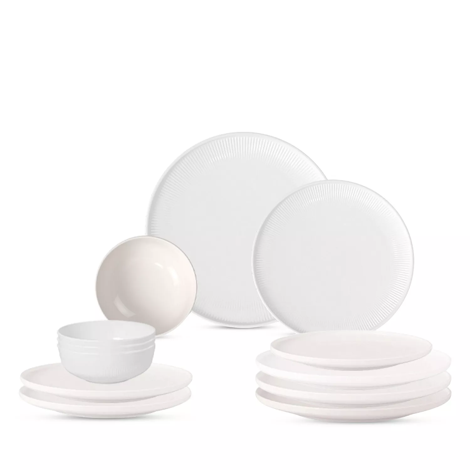 Afina Porcelain 12 Piece Dinnerware Set, Service for 4