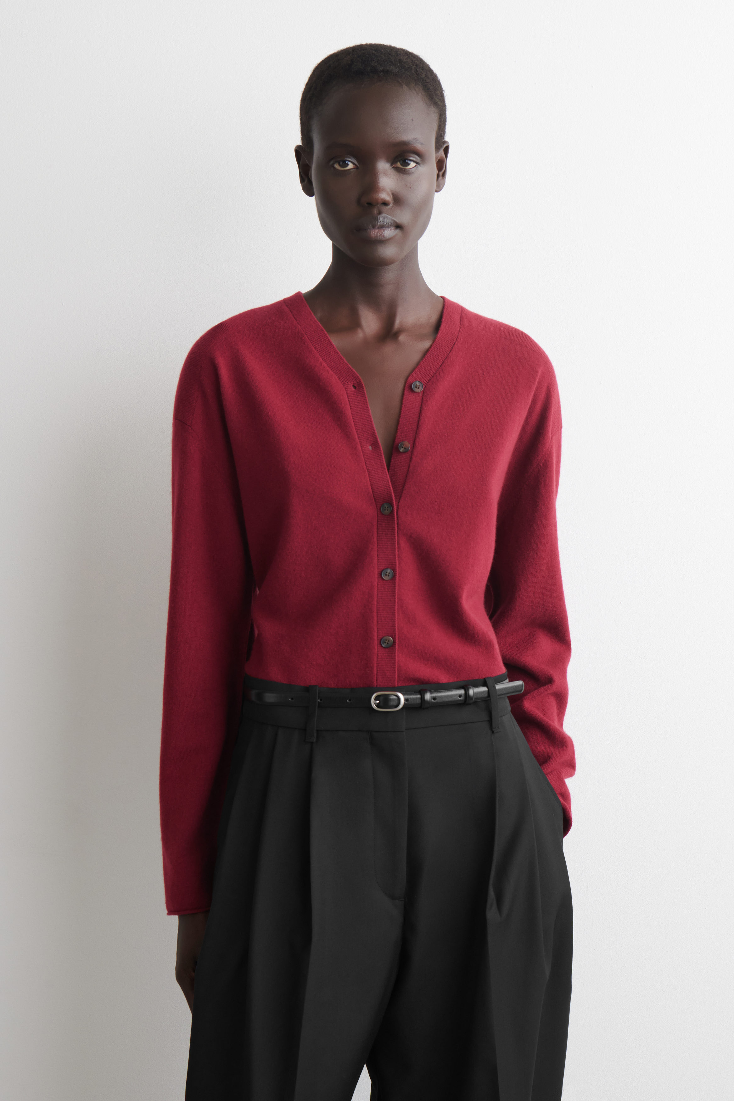 Merino Wool V-Neck Cardigan