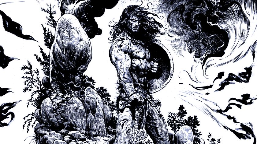 Conan the Barbarian drawing in ink