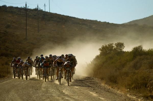 The lead group during stage 3