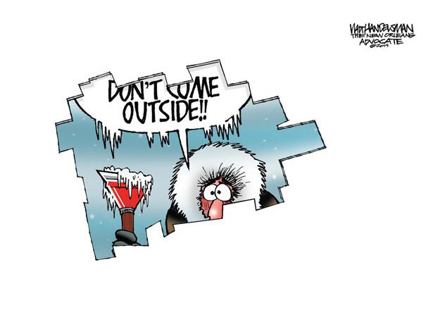 Editorial cartoon winter weather