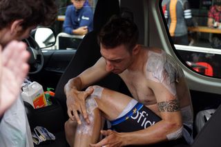 Elia Viviani before stage 3 of the Tour Down Under