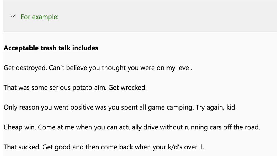 Microsoft lays down the law for 'trash talk' on Xbox TechRadar
