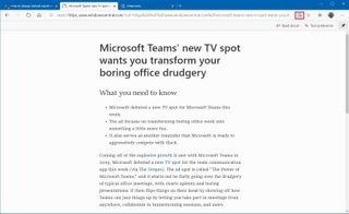 Microsoft Edge clutter free printing