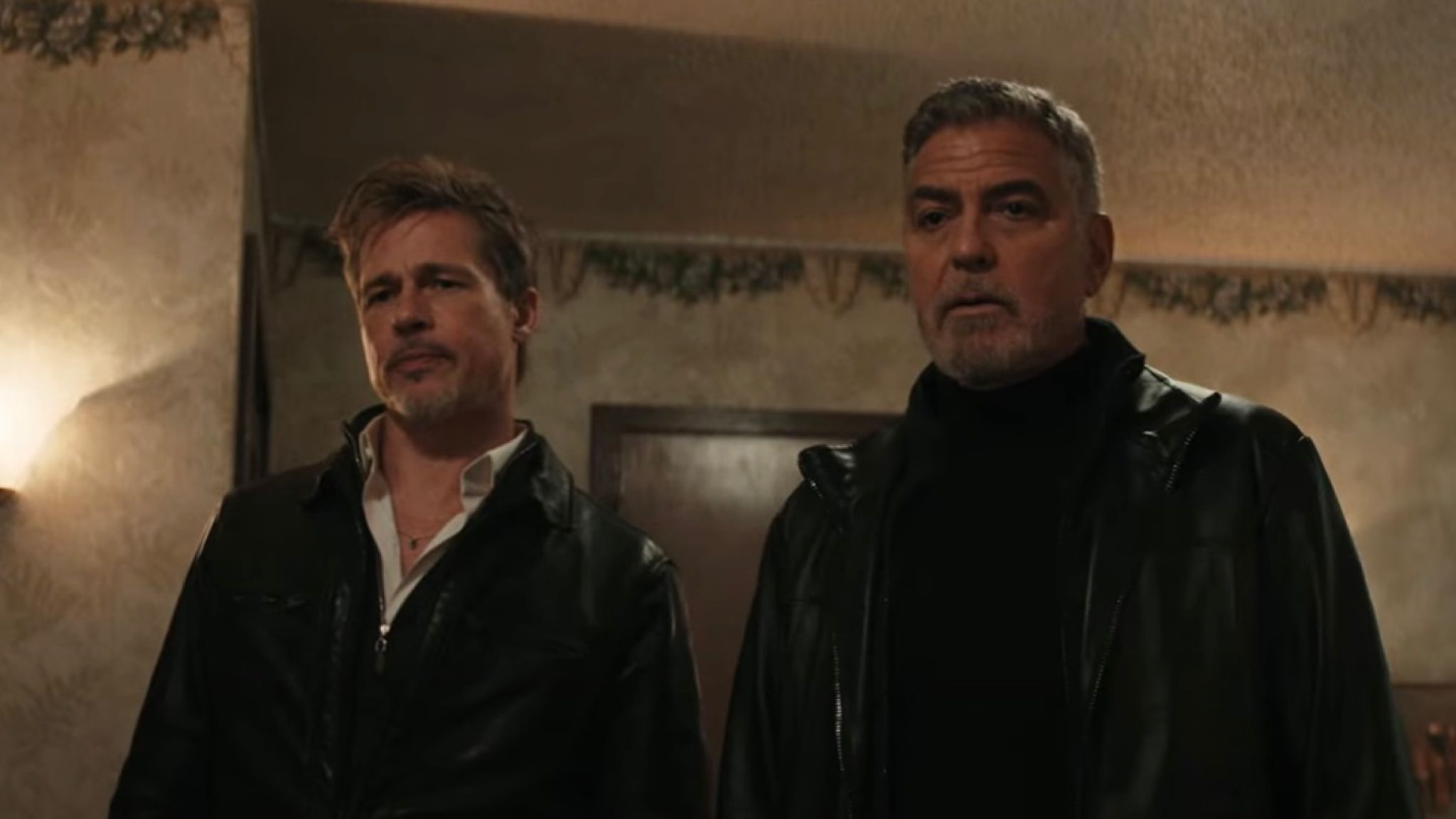 Georg Rüling George Clooney and Brad Pitt reunite in the trailer for hitman buddy ...