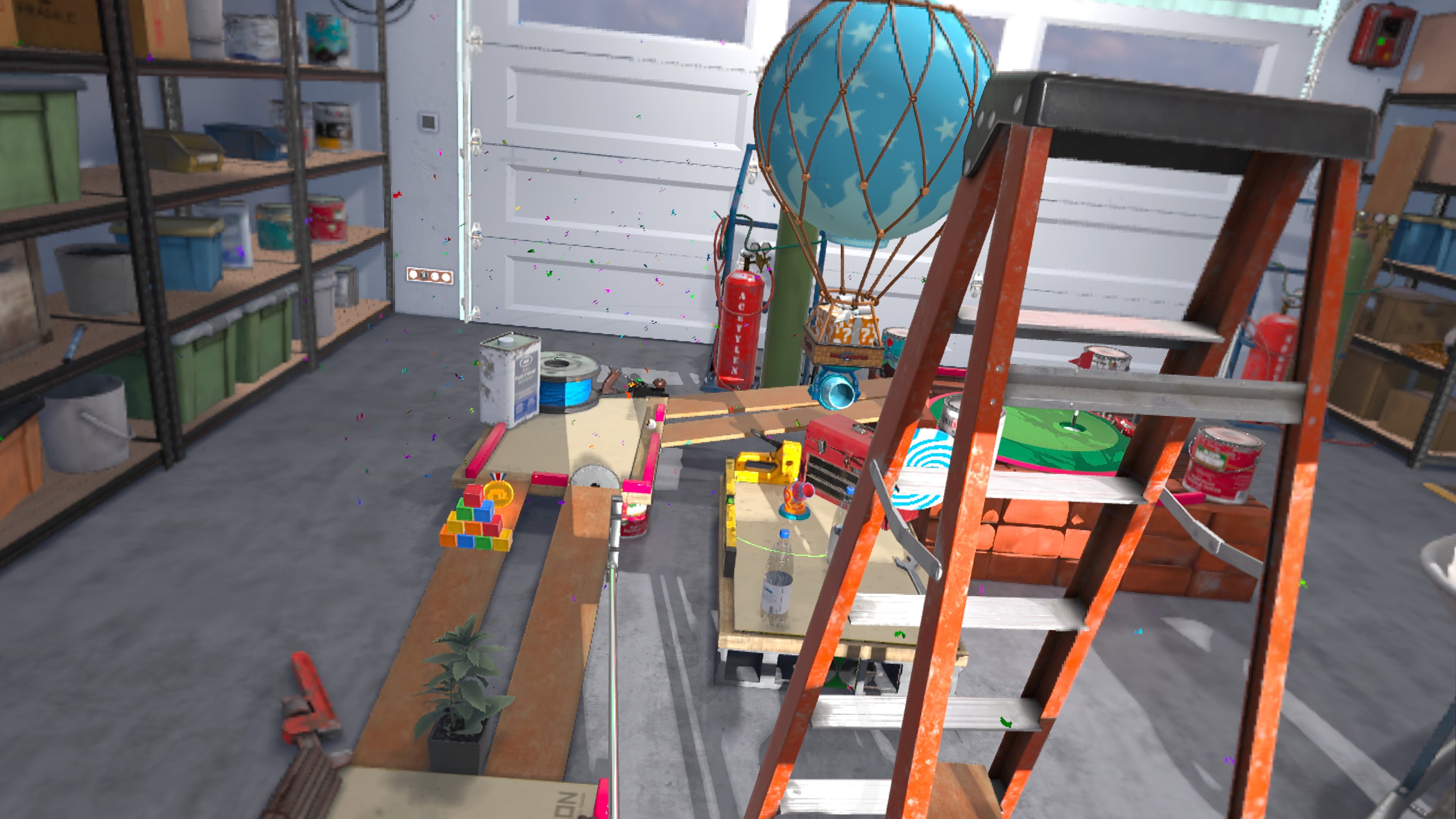 House of Golf VR, 3D models seen over rooms in a home