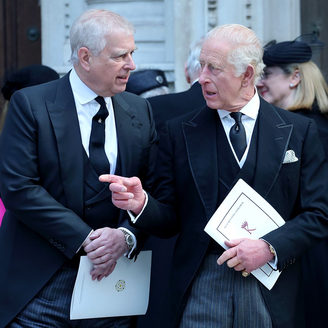 LONDON, ENGLAND - SEPTEMBER 16: Prince Andrew, Duke of York, King Charles III and Prince William, Prince of Wales attend the Funeral of the Duchess of Kent at Westminster Cathedral on September 16, 2025 in London, England. Katharine, Duchess of Kent was married to Prince Edward, Duke of Kent, the first cousin of Queen Elizabeth II. She died on September 4 at the age of 92 at Kensington Palace surrounded by her family. Having converted to Catholicism in 1994, her funeral takes place at Westminster Cathedral and is the first Catholic funeral to be held for a member of the royal family in modern British history. Her Royal Highness will be laid to rest at the Royal Burial Ground at Frogmore, Windsor. (Photo by Chris Jackson/Getty Images)