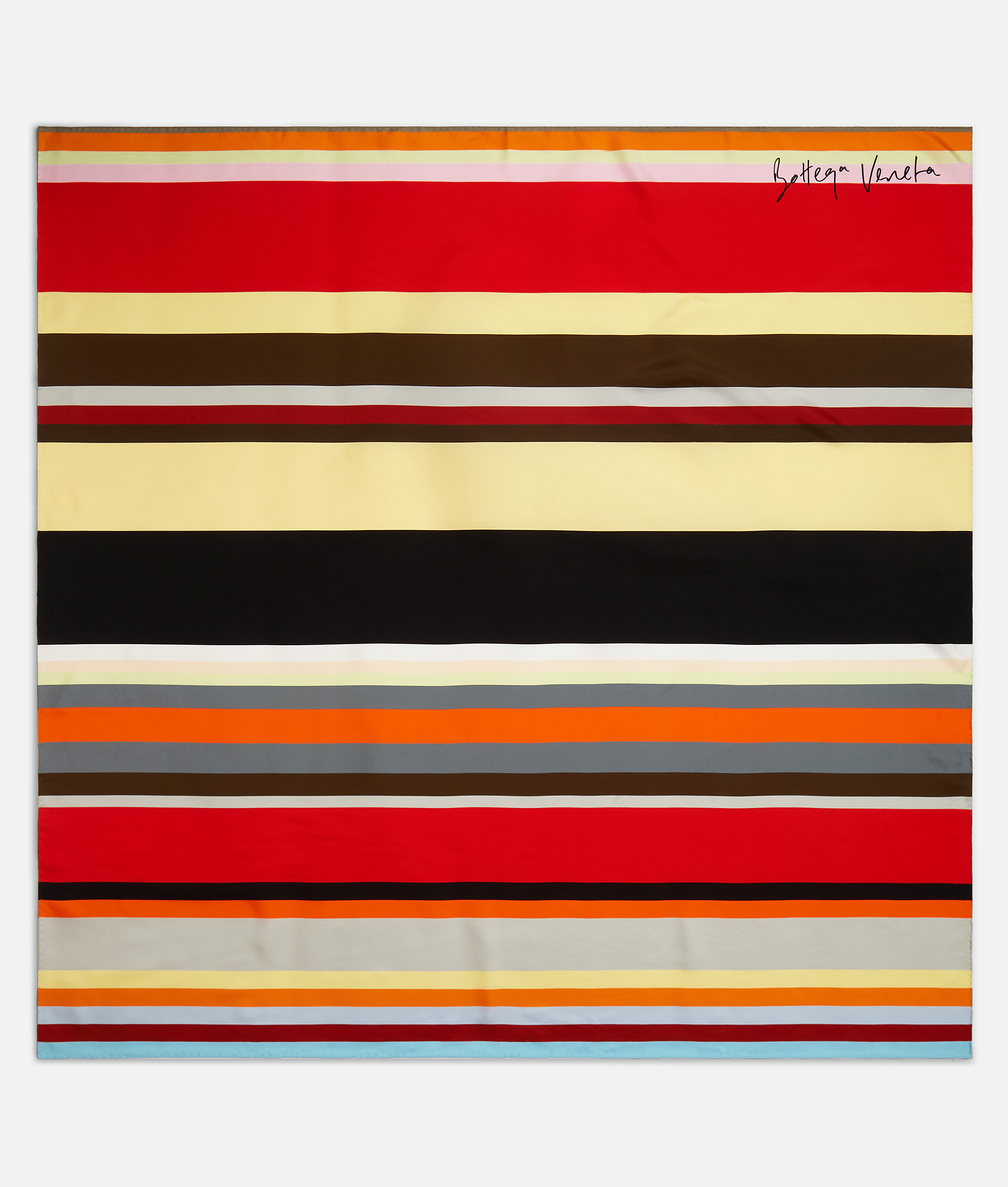 Women's Silk Twill Striped Foulard in Multicolor