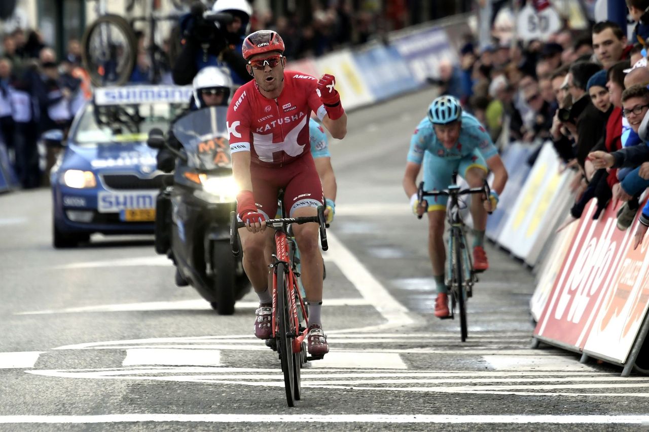 Alexander Kristoff (Katusha) wins the stage
