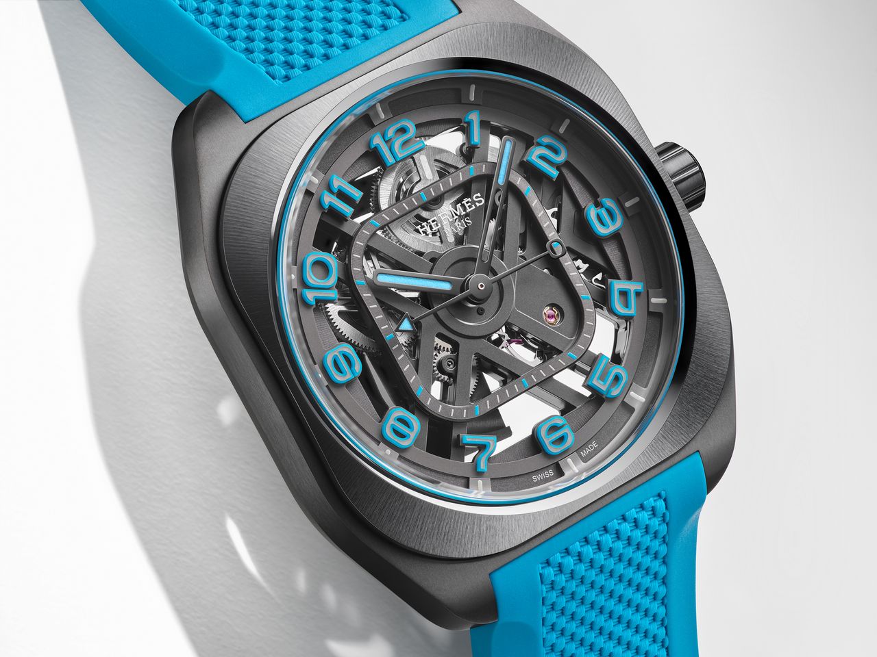 Hermès presents its first skeleton H08 watch and playful scenography at Watches & Wonders 2026