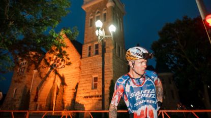 Keegan Swenson in his national gravel champion jersey