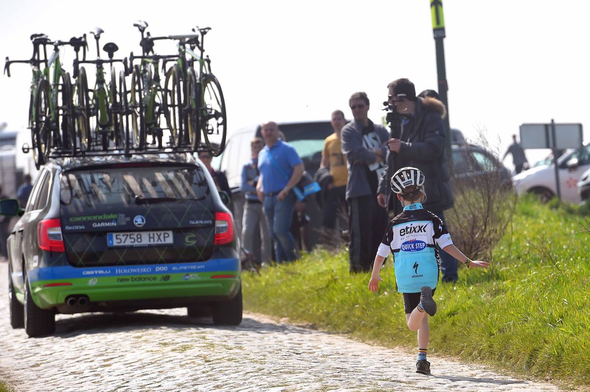This young Etixx rider seems to be missing something...