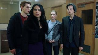 Betty, Jughead, Veronica and Archie in Riverdale.
