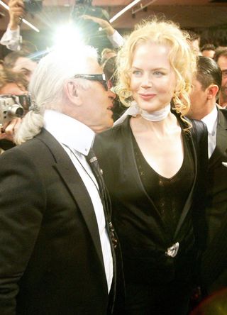 Karl Lagerfeld and Nicole Kidman