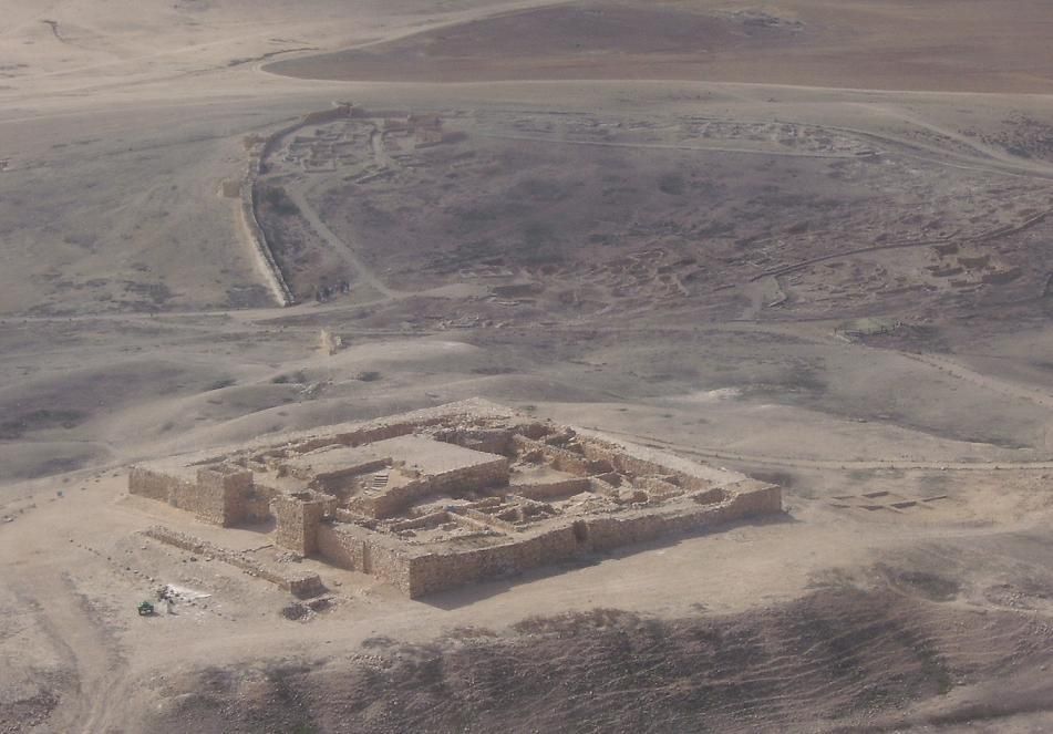 An aerial view of the Tel Arad fortress that stands in what was once the Kingdom of Judah.