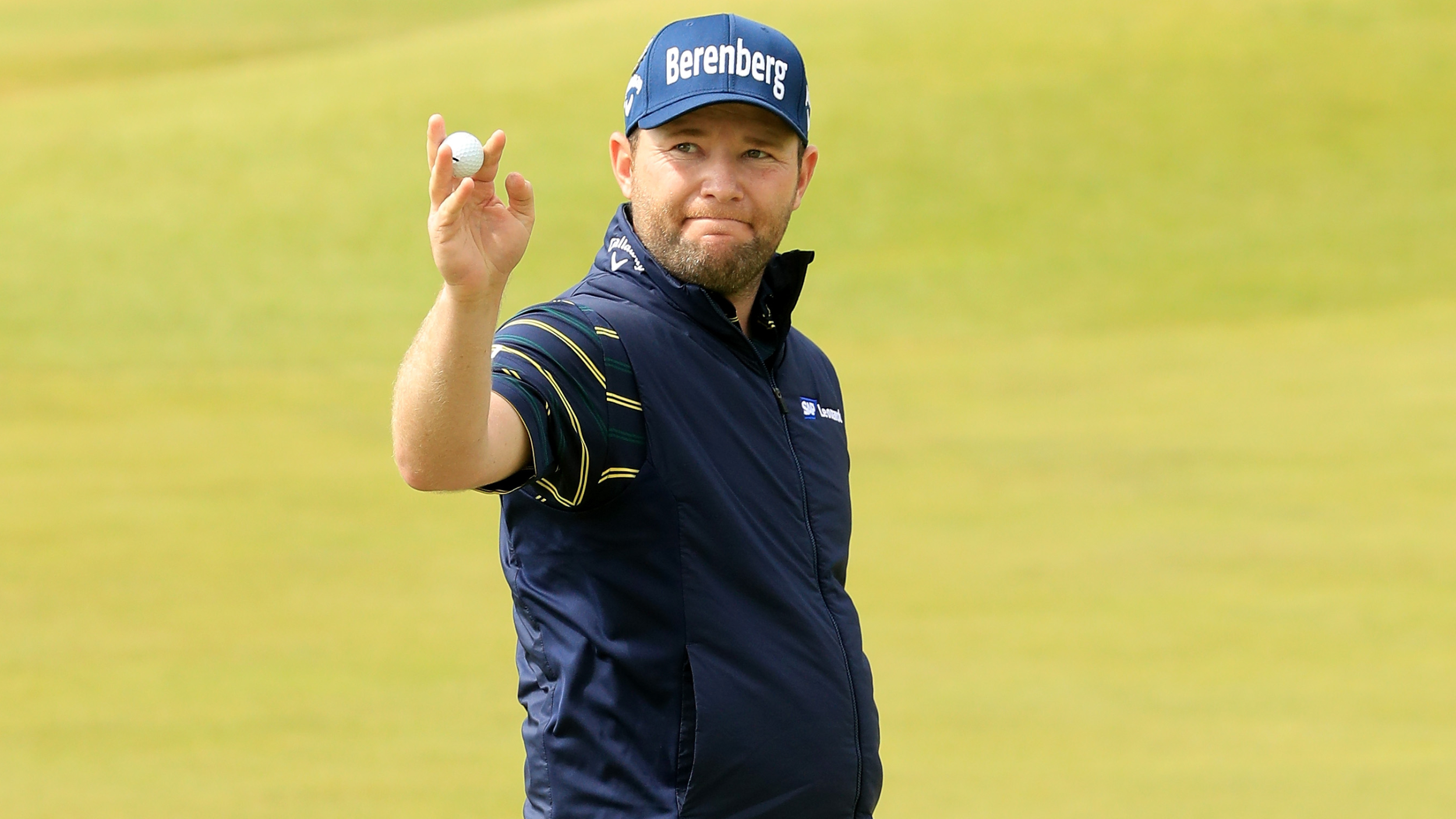 Branden Grace acknowledges the spectators after his 62 in the third round of the 2017 Open