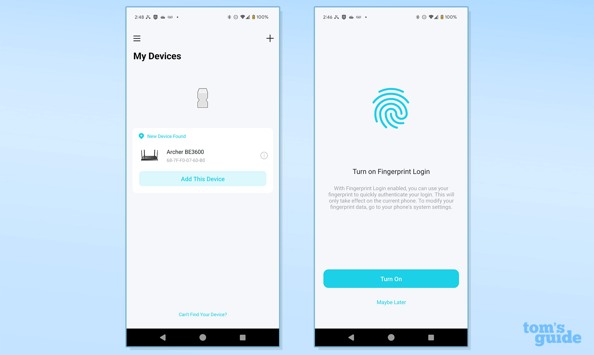 TP-Link Archer BE3600 app screenshots