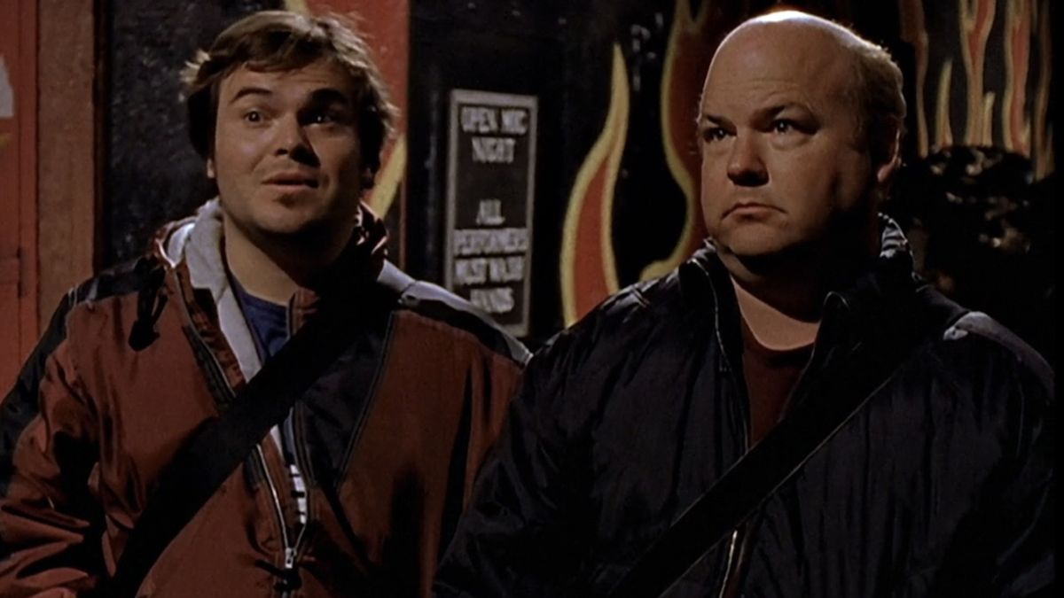 Screenshot of JB and KG in Tenacious D