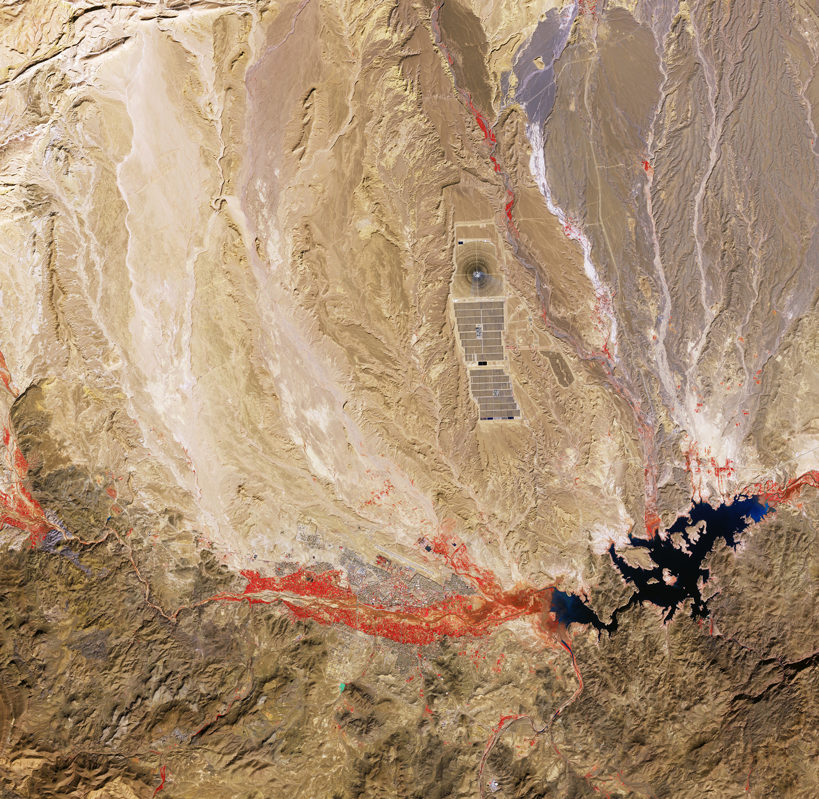 صورة ساتلية لجنوب وسط المغرب، بالقرب من مدينة ورزازات، التقطتها مهمة كوبرنيكوس سنتينل-2.