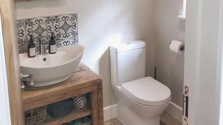 clean and decluttered bathroom