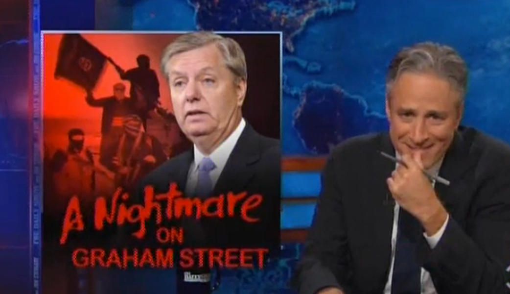 The Daily Show downplays ISIS&amp;#039;s threat to America by mocking Lindsey Graham