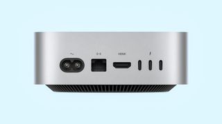 The rear ports of the Mac mini M4