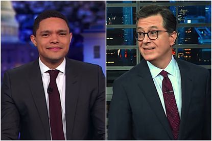 Stephen Colbert and Trevor Noah on Trump and his wall