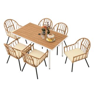 wayfair rattan dining set