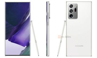 The Galaxy Note 20 Ultra in "Mystic White"