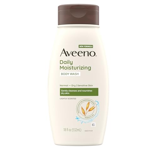 Amazon.com: Aveeno Daily Moisturizing Body Wash for Dry & Sensitive Skin + Prebiotic Oat, Oat Body Wash & Gently Cleanses, Nourishes & Feels Hydrating on Dry Skin, Gentle & Light Fragrance, 18 Fl Oz