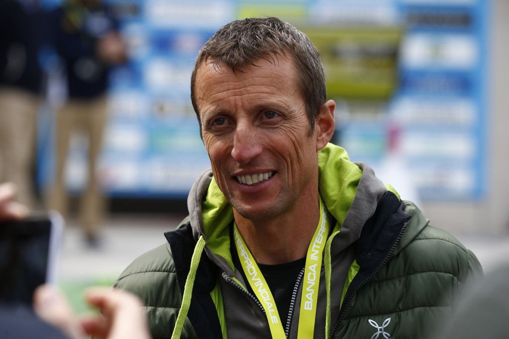 Former professional Maurizio Fondriest at the race today