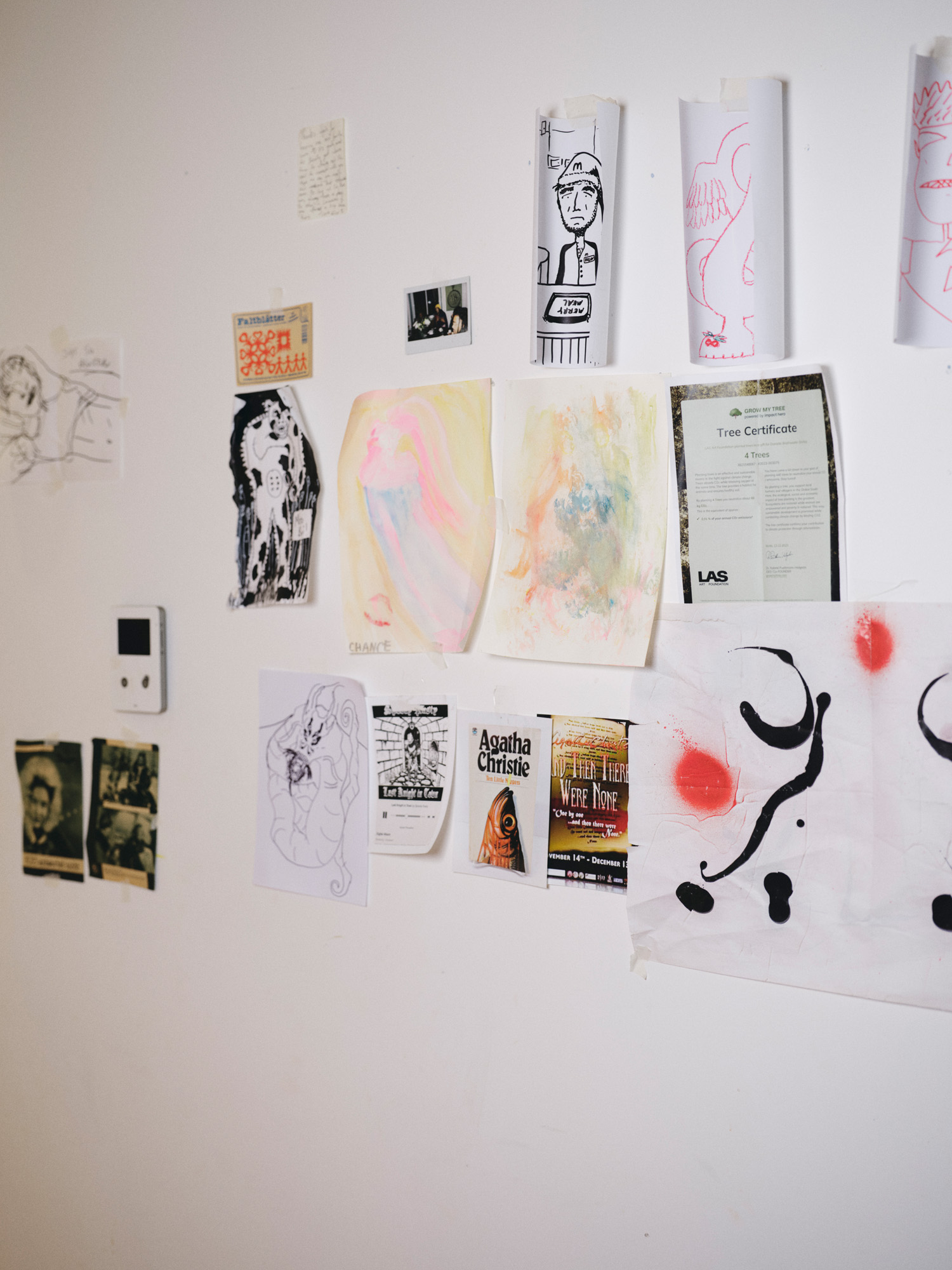 An inspiration wall in the Danielle Braithwaite Shirley&amp;rsquo;s studio