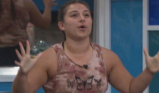 Britini D'Angelo excited during live eviction Big Brother CBS
