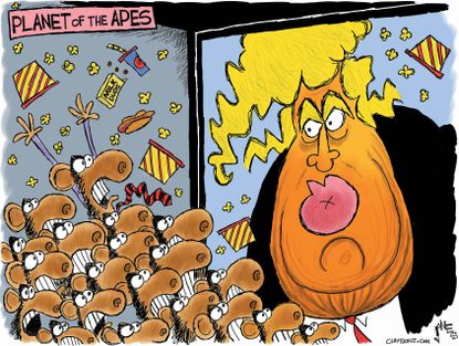 Political cartoon U.S. Trump Planet of the Apes