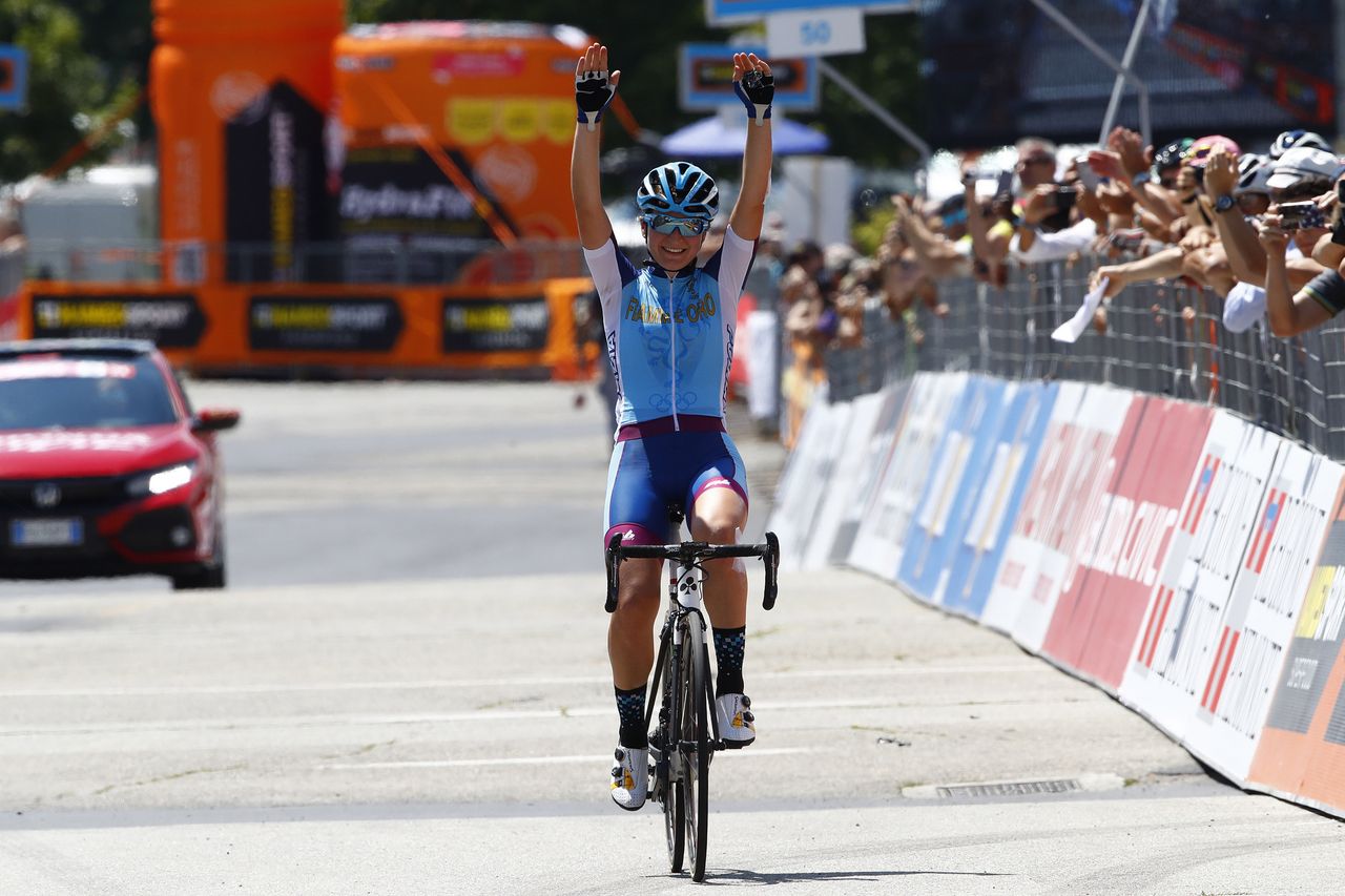 Elisa Longo Borghini wins the Italian road race title.