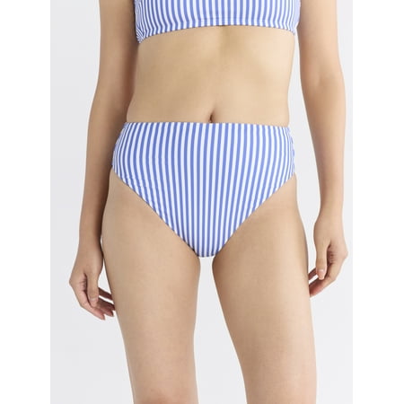 Free Assembly Women's and Women’s Plus Cheeky High Waisted Bikini Swim Bottoms, Sizes Xs-1x