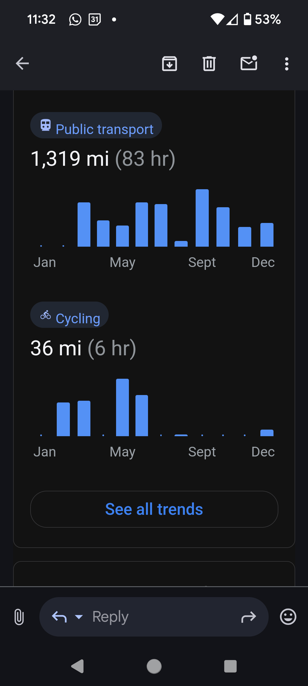 A screenshot of the Google Maps 2024 Timeline update recap