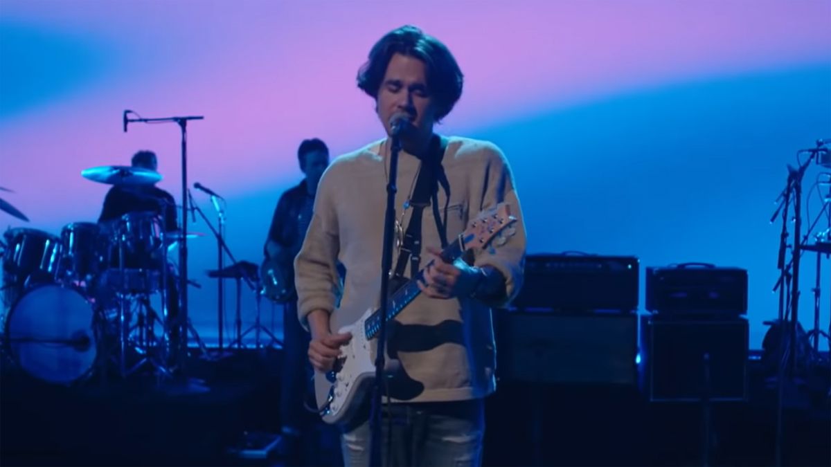 John Mayer performing live on The Late Show with Stephen Colbert