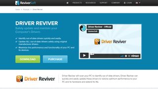 Website screenshot for Driver Reviver
