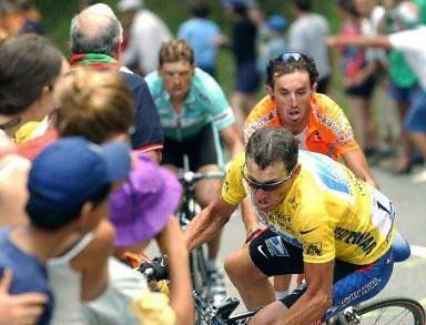 The famous crash on Luz Ardiden in 2003